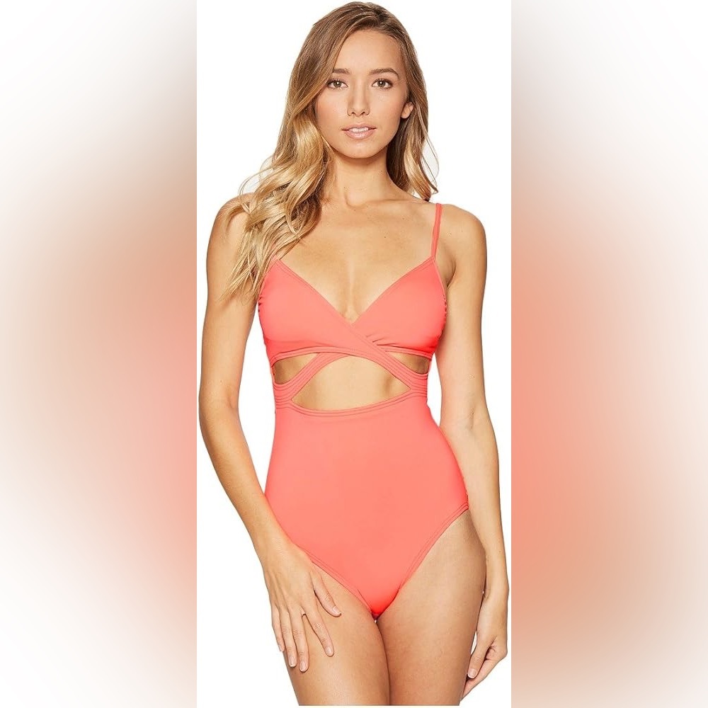 Vince Camuto Women's Standard Wrap One Piece Swimsuit